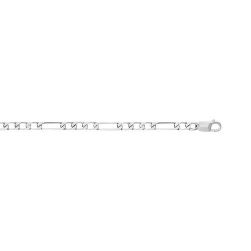 Collier argent 925 maille cheval alternée triple 45 cm