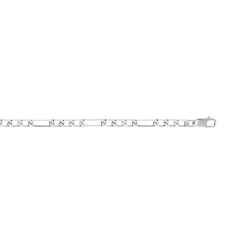 Collier argent 925 maille cheval alternée triple 55 cm