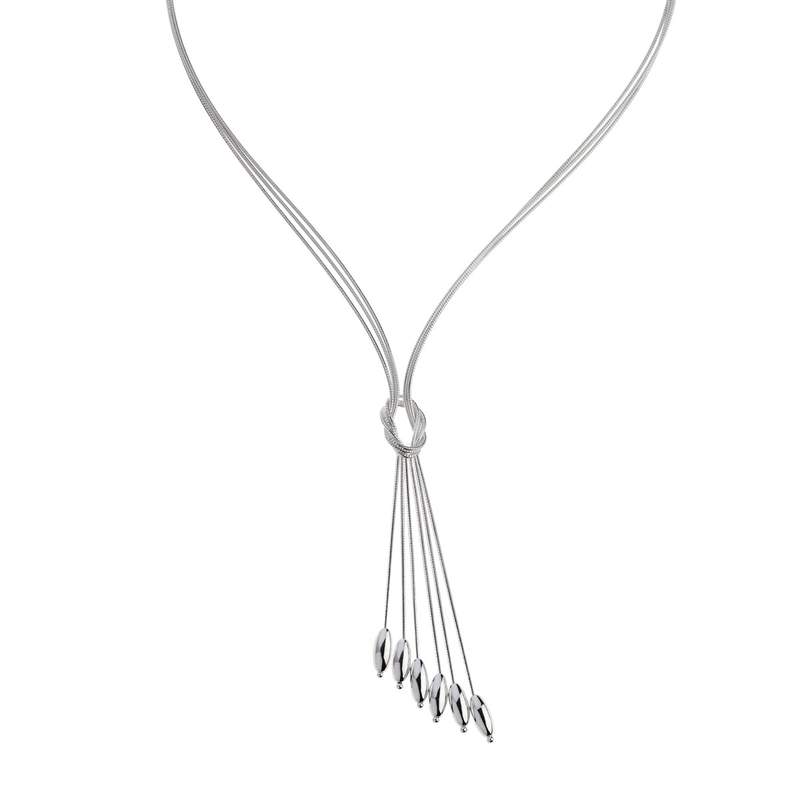 Collier argent 925 maille serpent noeud marin 45 cm - vue 1