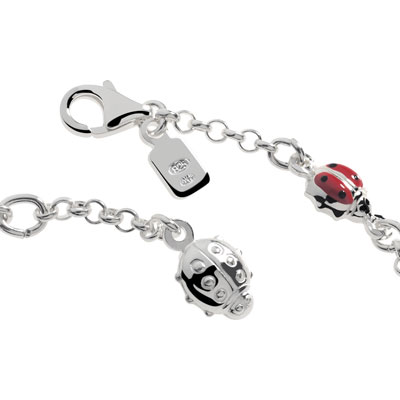 Parure bracelet et boucles d'oreilles argent 925 - vue VD1