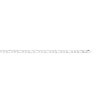 925 sterling silver alternating horse-link necklace, 60 cm - view 1