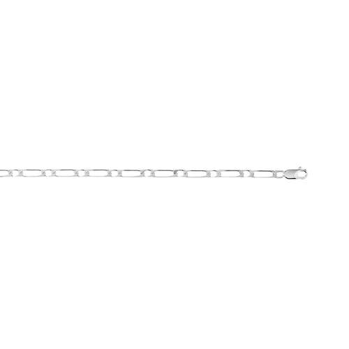Collier maille cheval alternée argent 925 55 cm