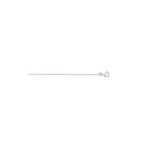 Chaine or 375 blanc maille forçat 45 cm