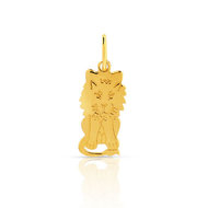 Pendentif zodiaque or 375  jaune lion