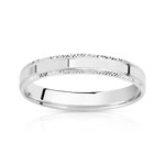 Alliance or blanc 375 facetté sur bord 3 mm - vue 1