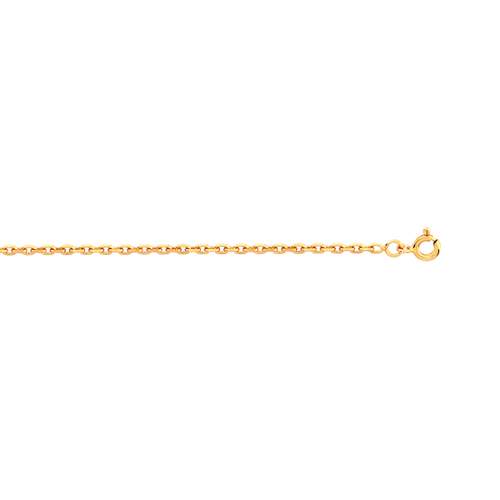 Chaine maille forçat or 375 jaune 45 cm
