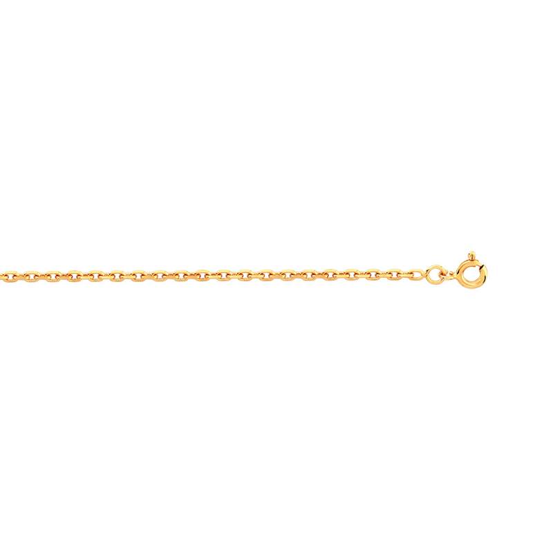 Chaine maille forçat or 375 jaune 45 cm - vue 1