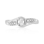 Bague or 375 blanc diamant et rubis - vue 3