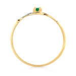 Bague or 375 2 tons émeraude - vue 2