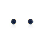 Boucles d'oreilles or 375 jaune saphirs - vue 1