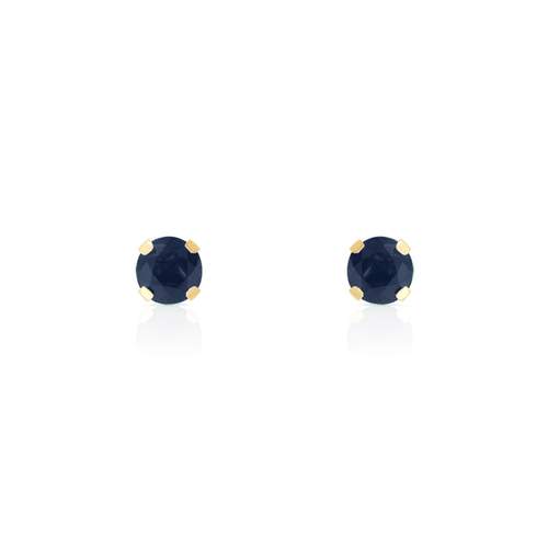 Boucles d'oreilles or 375 jaune saphirs