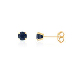 Boucles d'oreilles or 375 jaune saphirs - vue D1