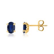 Boucles d' oreilles or 375 jaune saphir