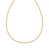 Collier or 375 jaune maille corde