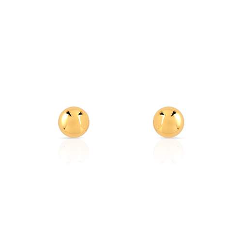 Boucles d'oreilles or 375 jaune boules polies