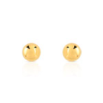 Boucles d'oreilles or 375 jaune boules polies - vue 1