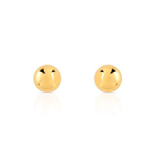 Boucles d'oreilles or 375 jaune boules polies