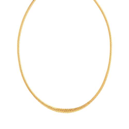 Collier or 375 jaune poli maille anglaise 42 cm