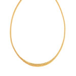 Collier or 375 jaune poli maille anglaise 42 cm - vue 1