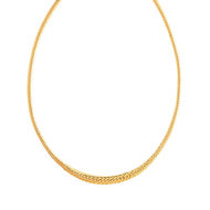 Collier or 375 jaune maille anglaise