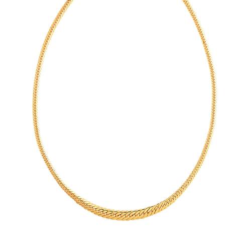 Collier or 375 jaune poli maille anglaise 42 cm