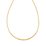 Collier or 375 jaune maille palmier