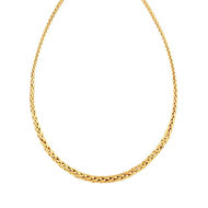 Collier or 375 jaune maille palmier