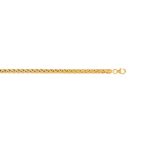 Bracelet or 375 jaune maille palmier 18 cm