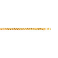 Bracelet or 375 jaune maille palmier 19 cm
