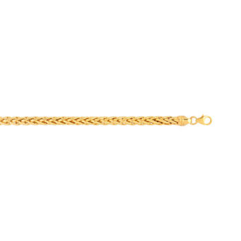 Bracelet or 375 jaune maille palmier 19 cm