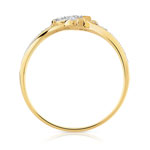 Bague or 375 2 tons diamant - vue 2