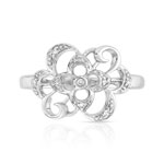 Bague MATY Or 375 blanc Diamants - vue 3