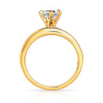 Ensemble de 2 bagues plaqué or zirconias - vue 2