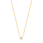 Collier plaqué or zirconia 45 cm - vue 1