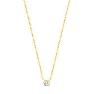 Collier plaqué or zirconia