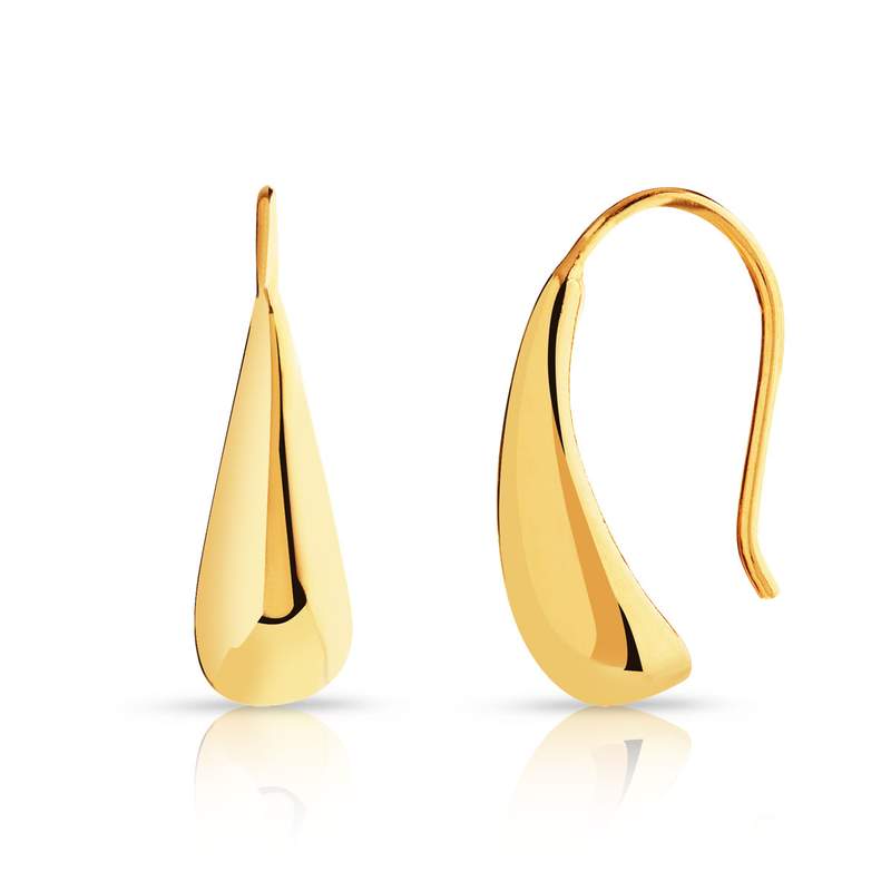 Boucles d'oreilles plaqué or pendants - vue 1