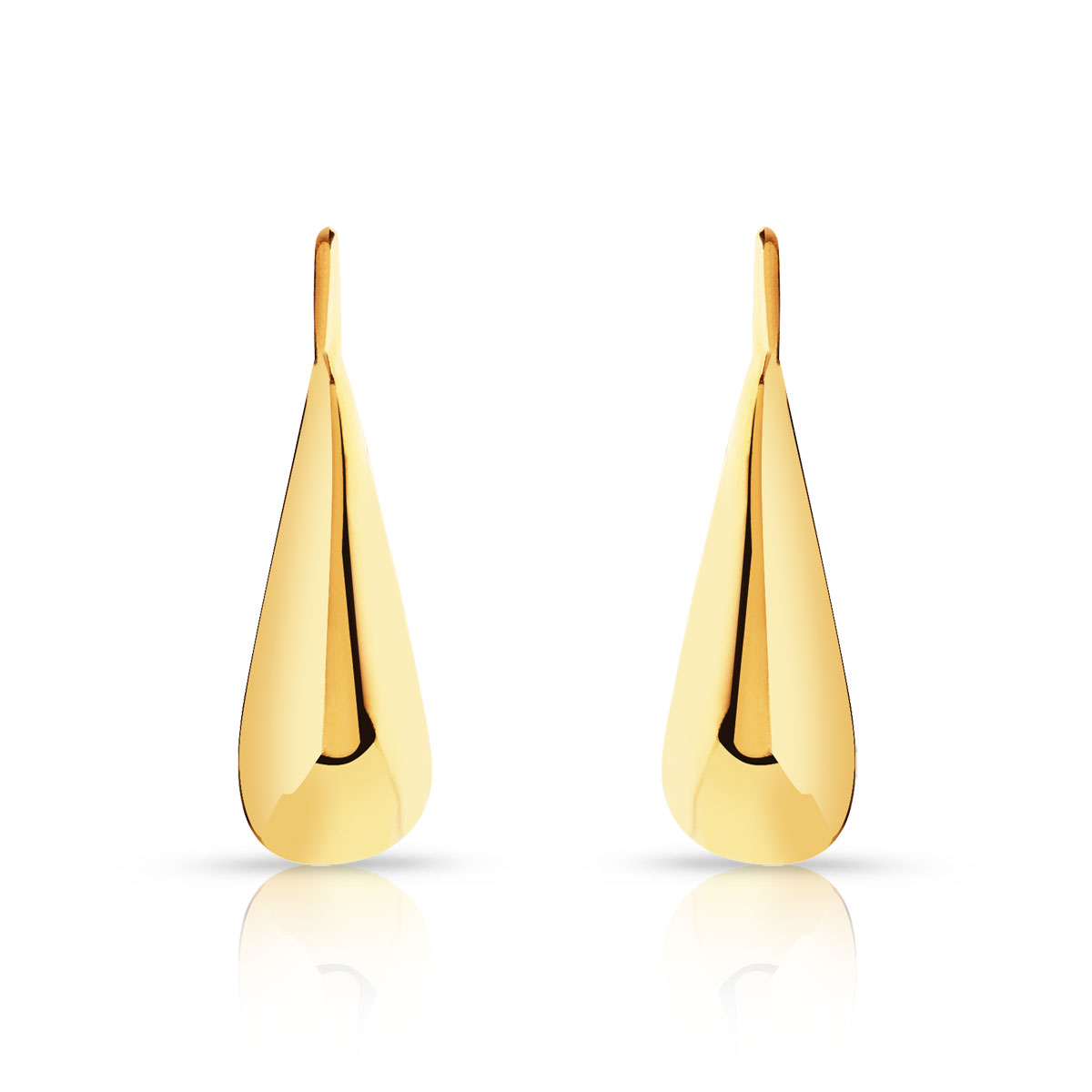 Boucles d'oreilles plaqué or pendants - vue D1