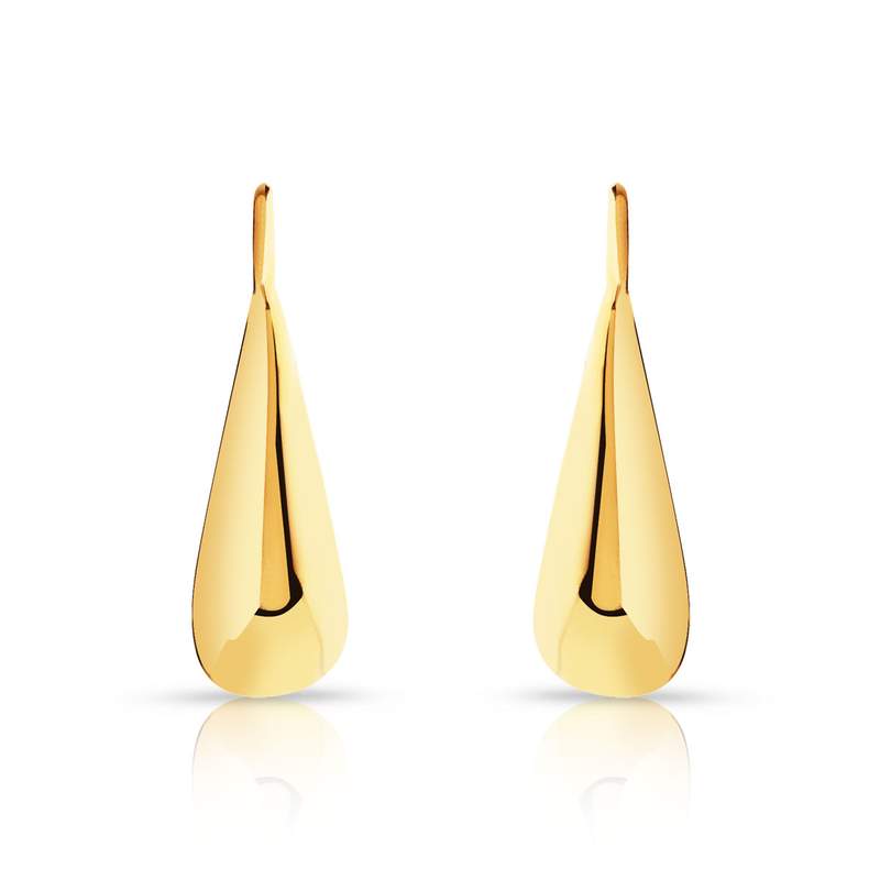 Boucles d'oreilles plaqué or pendants - vue D1