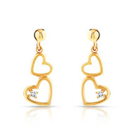 Boucles d'oreilles plaqué or zirconia