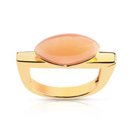 Bague plaqué or pierre imitation