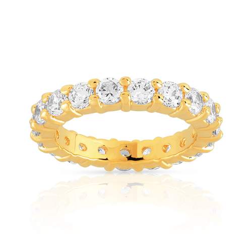Alliance plaqué or tour complet zirconias