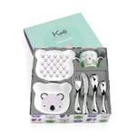 3 Breloques Bébé En Métal Argenté - Ours En Peluche Et Landau - Pour Baby Shower