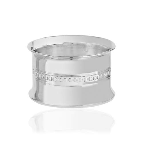 Rond de serviette métal argenté