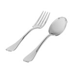 Coffret couverts bébé métal blanchi d'argent - vue 1