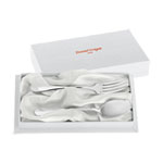 Coffret couverts bébé métal blanchi d'argent - vue 3