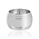 Rond de serviette métal argenté - vue 1