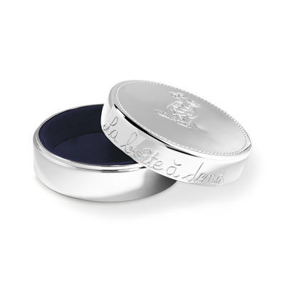 Boîte 'Première Dent' en métal blanchi d'argent - vue 1