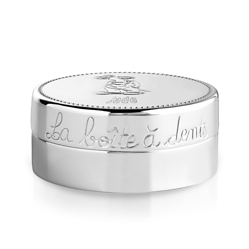 Boîte 'Première Dent' en métal blanchi d'argent - vue D2