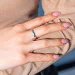 Alliance argent 925 poli - vue porté 1