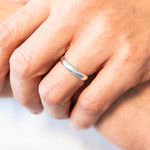 Alliance argent 925 poli - vue porté 2